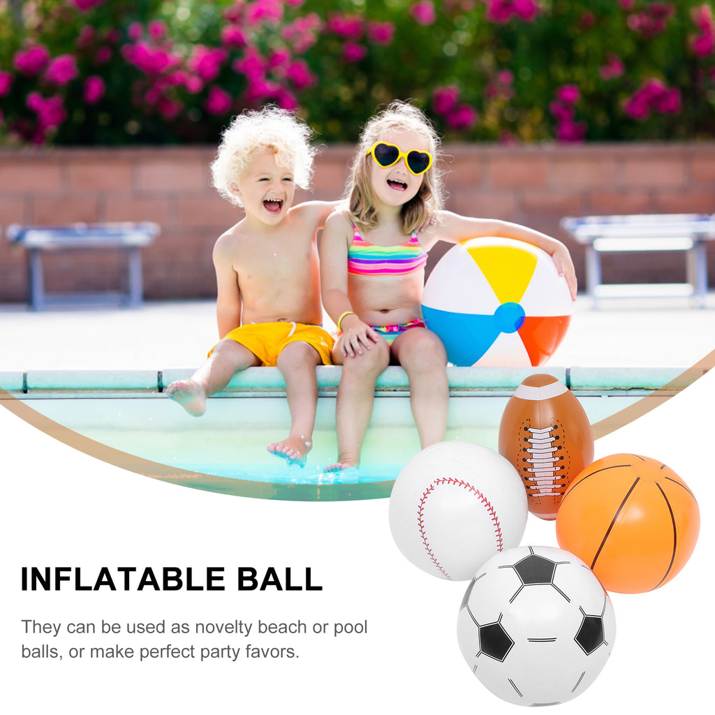 4 Pcs Inflatable Beach Ball Toys M5472