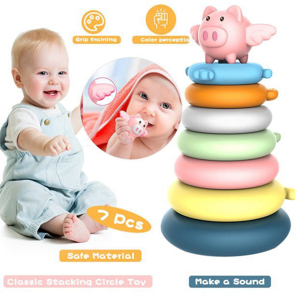 7 Pcs Soft Stacking Rings Toy V703