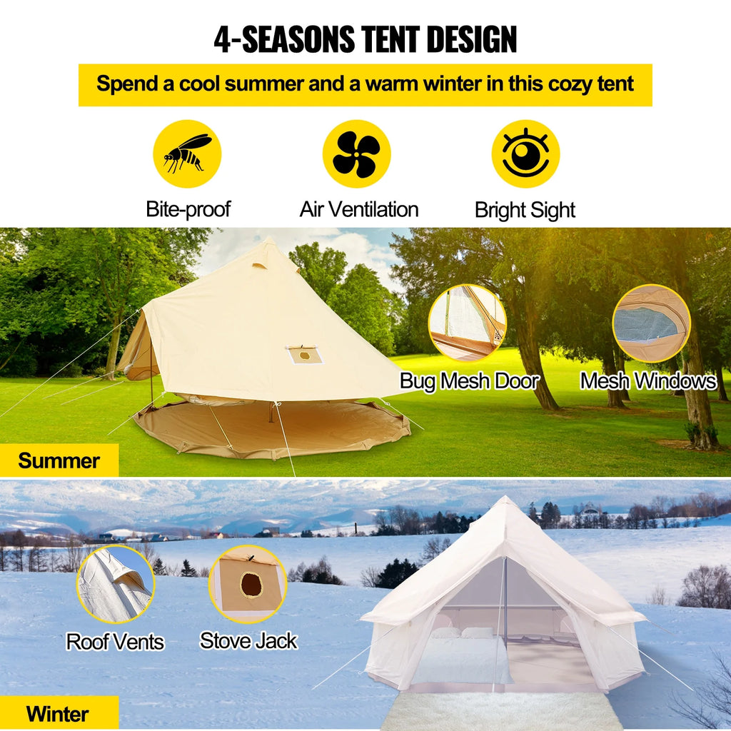 Canvas Wall Tent With Stove P126659