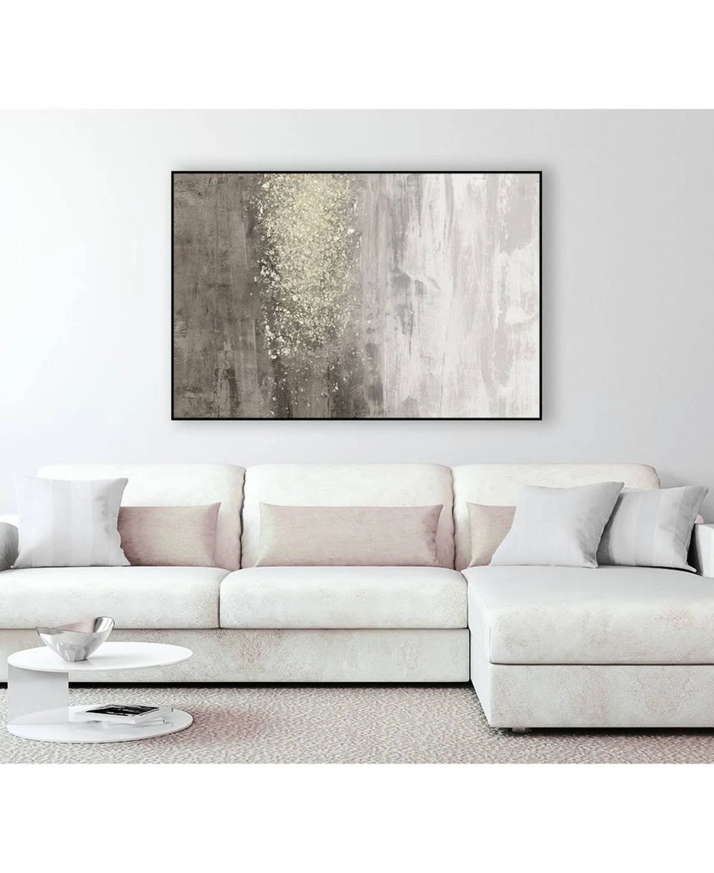 24x22 x 18x22 Framed Canvas Art Block N687
