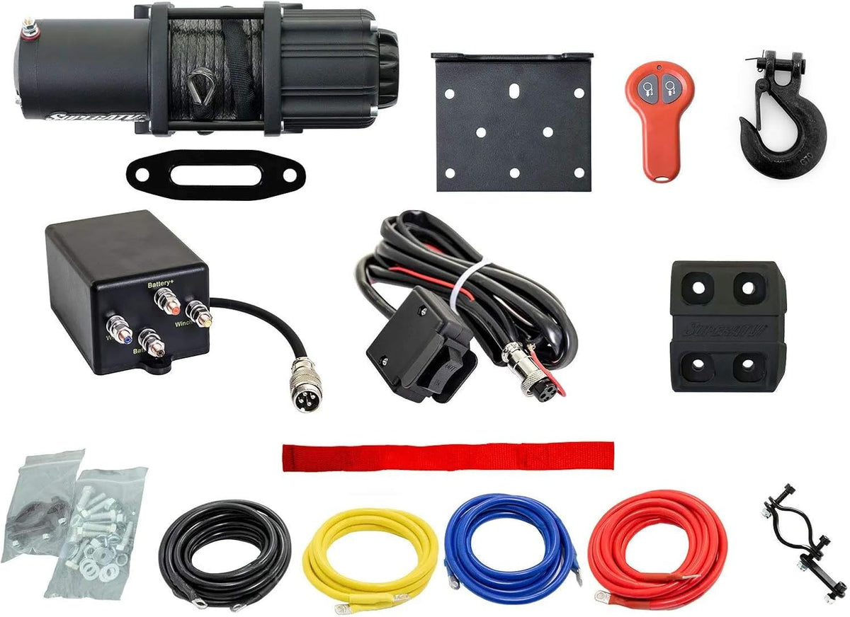Black Ops 3500 lb Winch with Winch Mounting Plate L494858