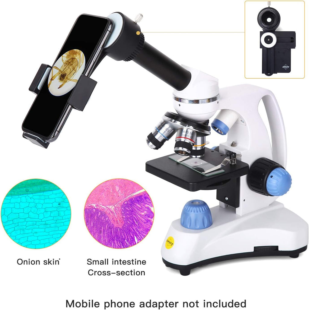 Compound Student Microscope, 40X-1000X, Monocular Head, Dual Illumination K853