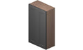 Grey 2 Doors 2 Shelves Wall Cabinet High-Density Fiberboard O578