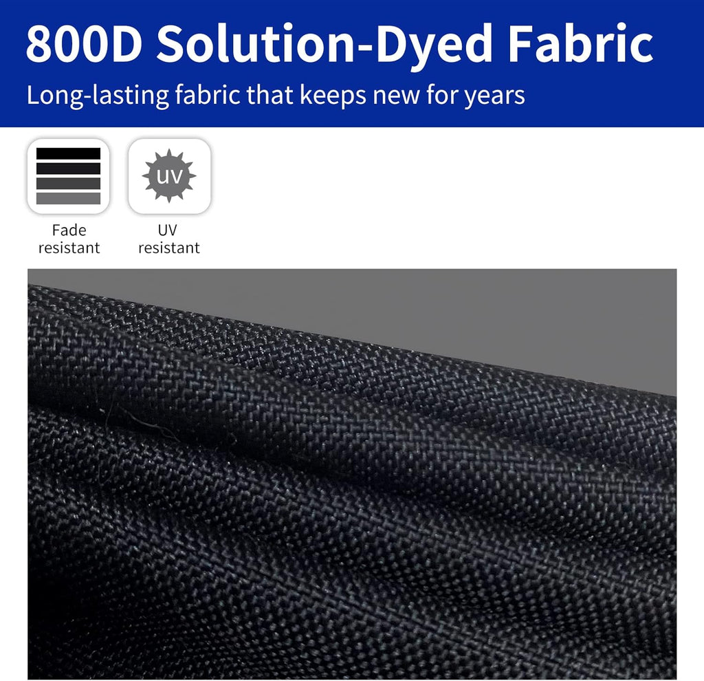 800D Solution-Dyed Polyester Bass Boat Cover with 17 Windproof Straps B236