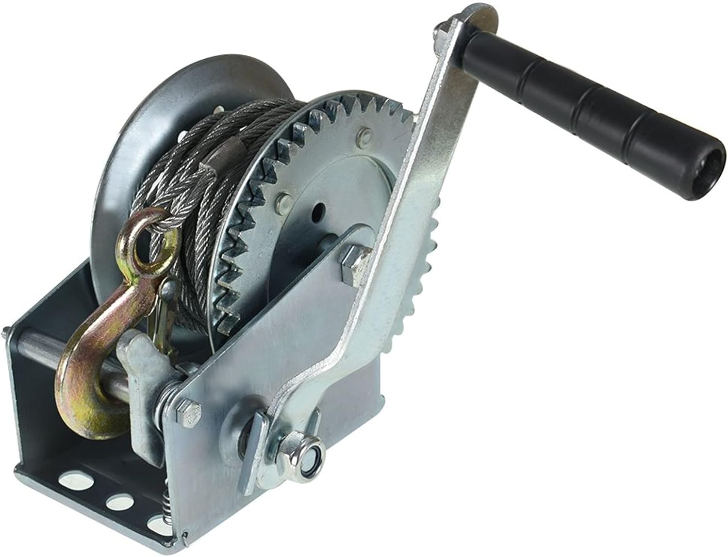 1200lbs Heavy Duty Hand Winch with 32ft Steel Cable Pack of 2 H433