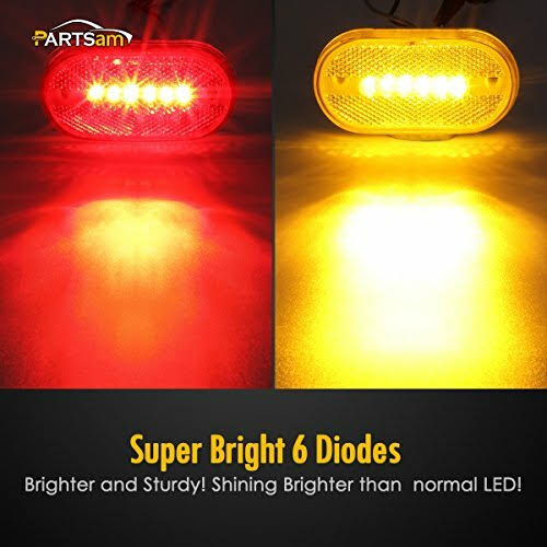 Rectangle Reflectors Lens Pair with Lights Trailer RV Camper Accessories Q645
