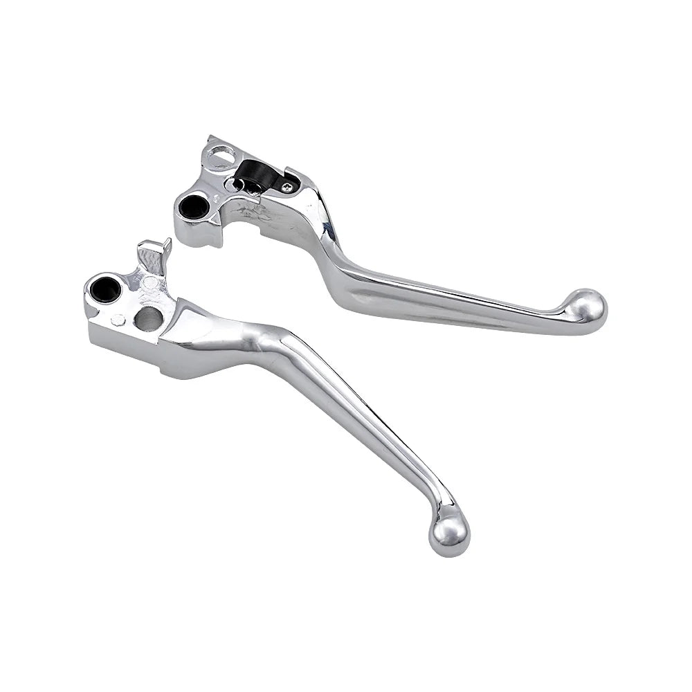 1" Chrome Handlebar Switches Control Horn On/Off Kit Brake Clutch Hand Levers Black CNC Hand Grips K88811