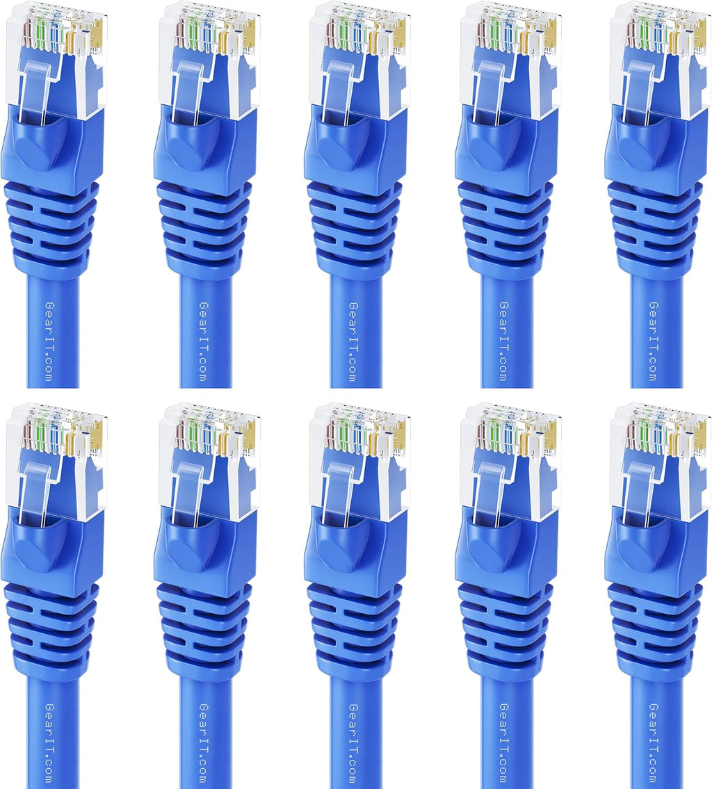 Blue Cat5e Ethernet Patch Cable 10 Feet 20-Pack R174628