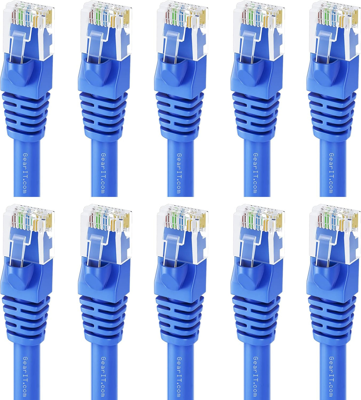 Blue Cat5e Ethernet Patch Cable 10 Feet 20-Pack R174628