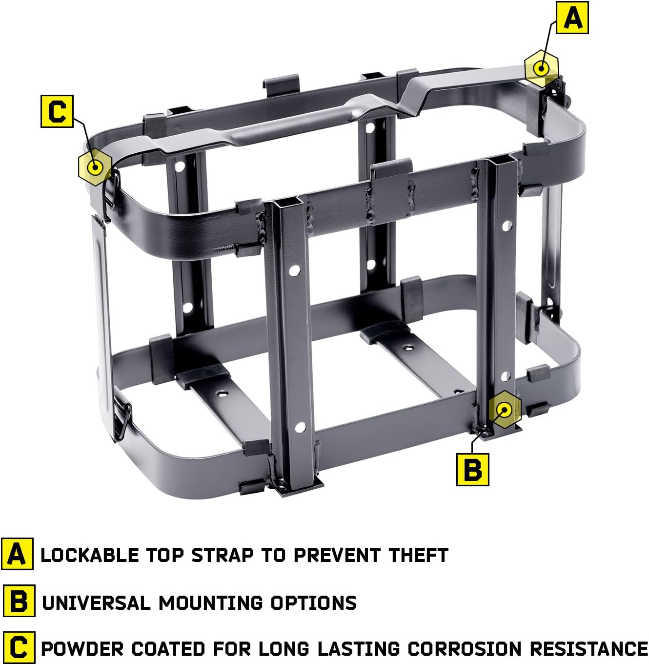 Black Jerry Gas Can Holder Pack of 2 V90746