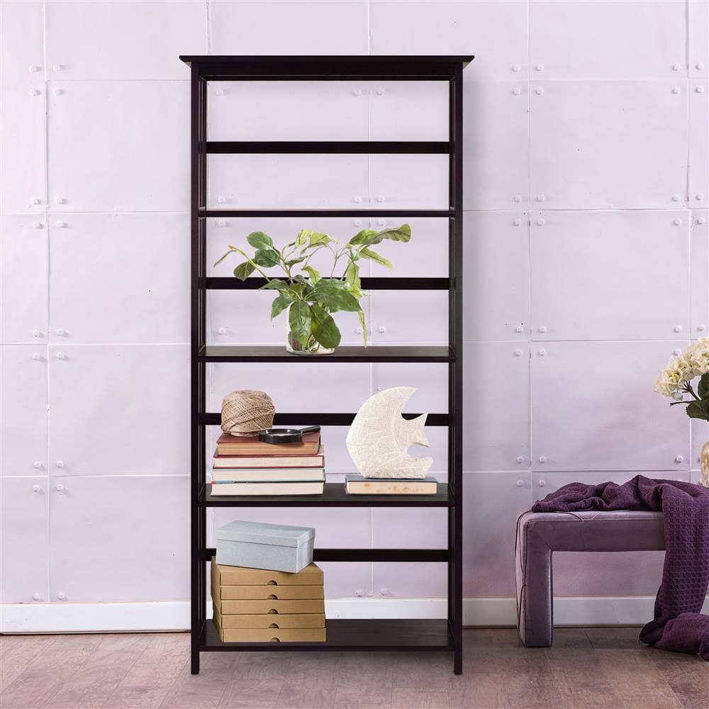 Espresso 5-Shelf Bookcase M7772