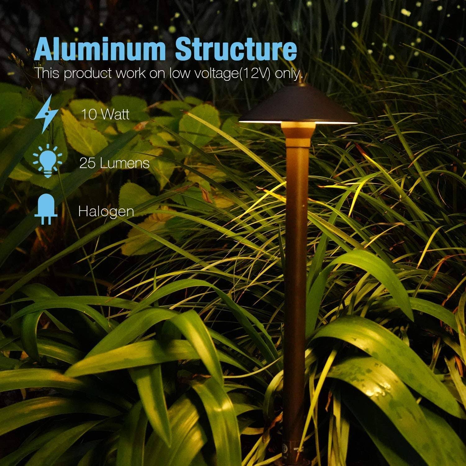 Waterproof Low Voltage Landscape Lighting Set with Spike Stand L6384