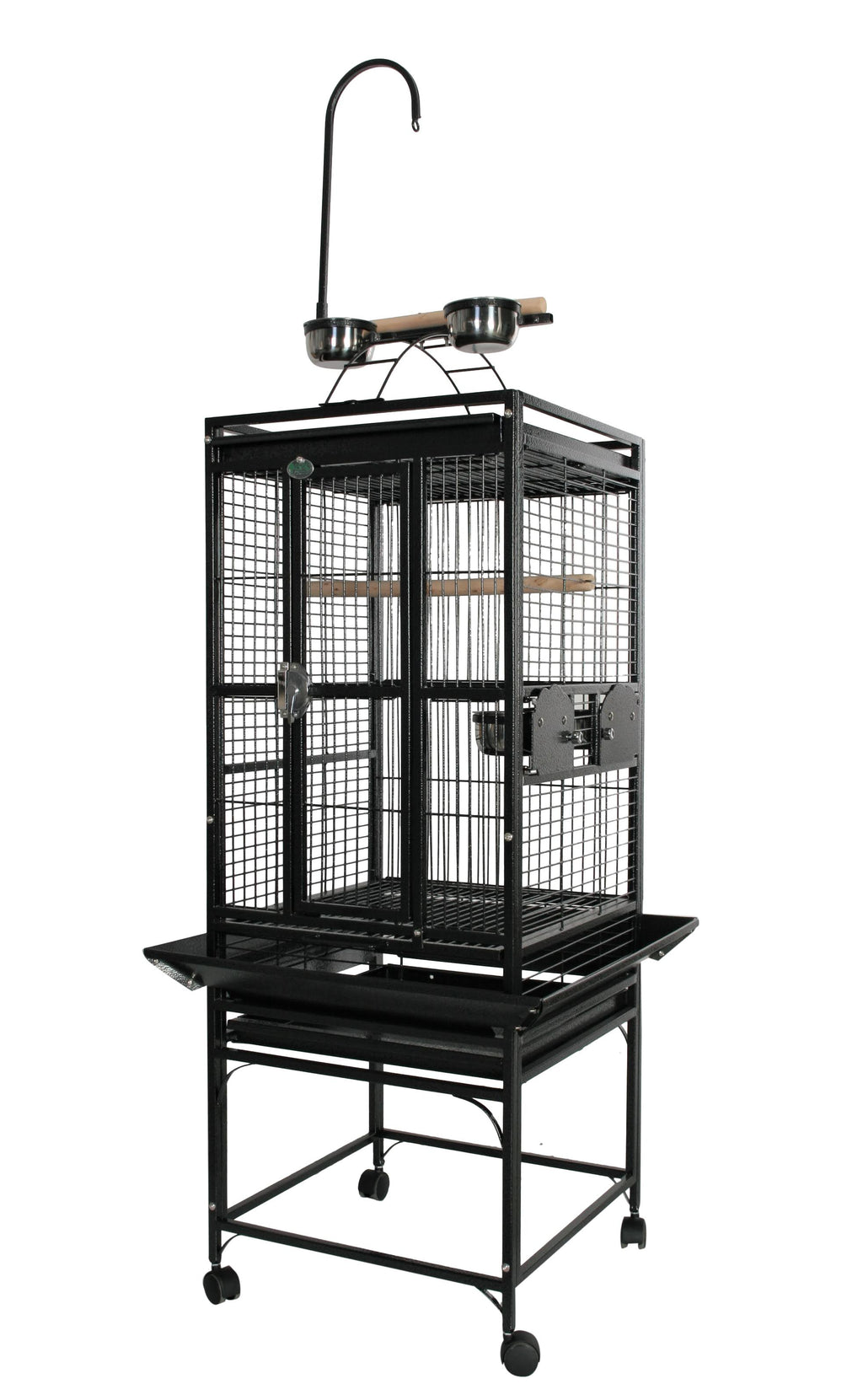 Black Small Play Top Bird Cage W2083