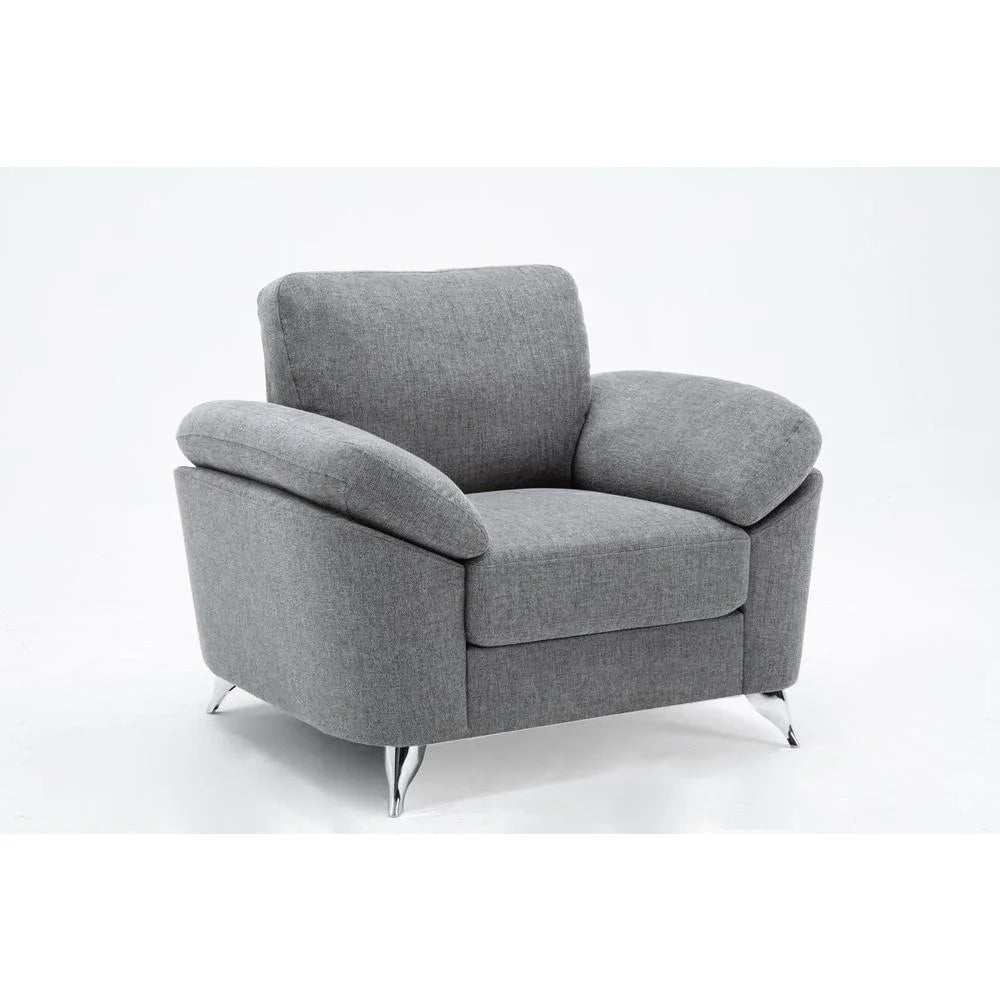 3-Piece Fabric Sofa Set in Light Gray Y6363