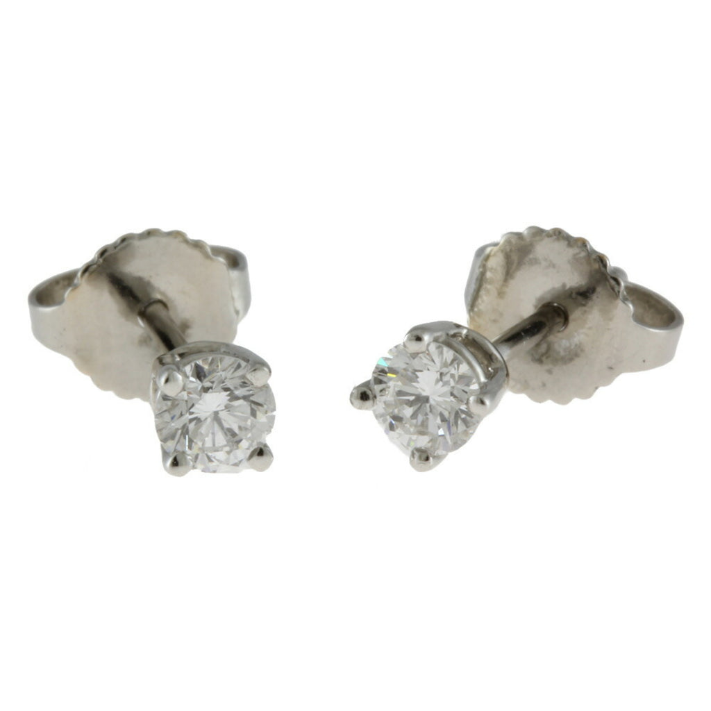 Solitaire Stud Earrings Platinum Diamond K4096
