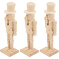 Black Unfinished Peg Dolls Nutcracker Decor L437