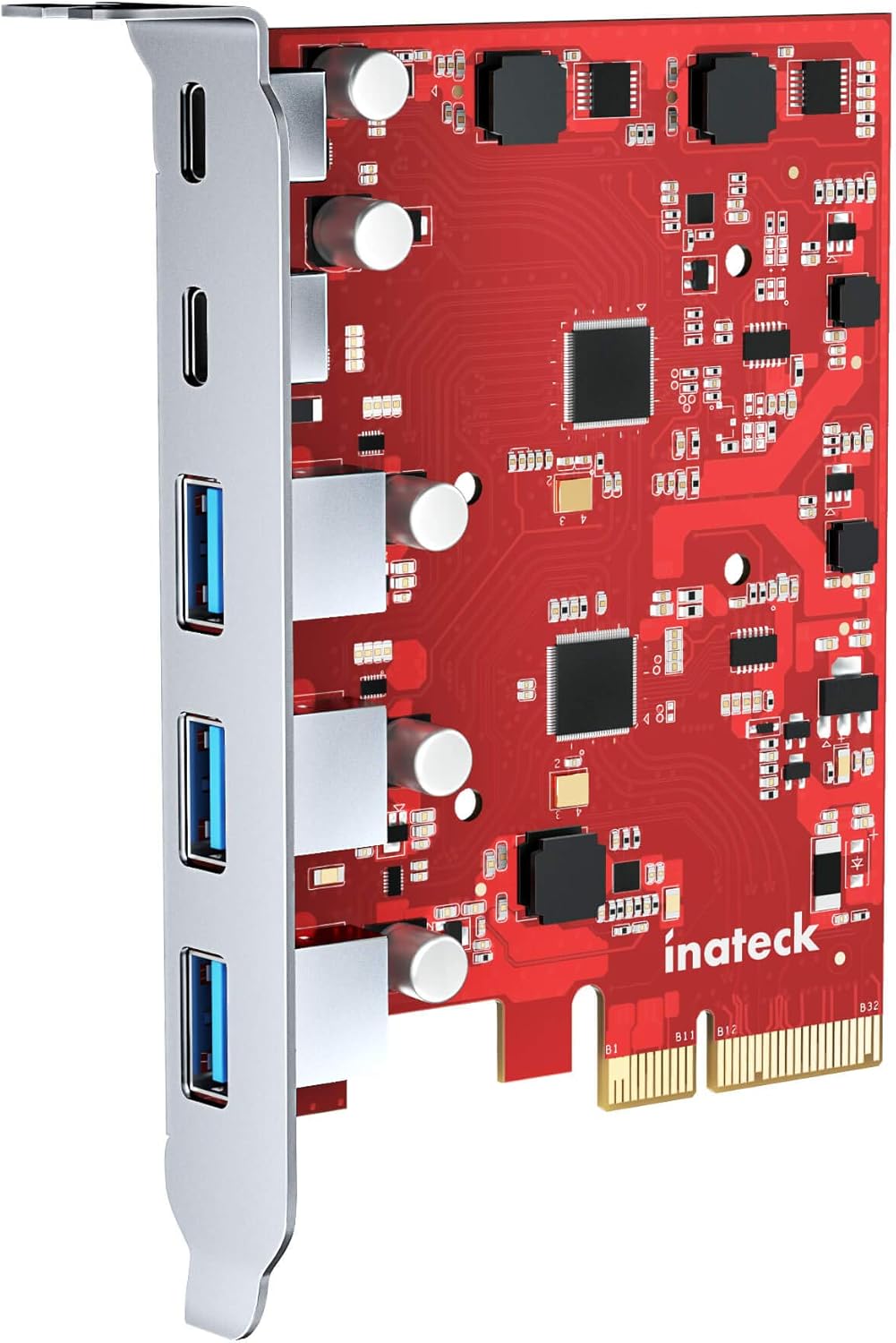 PCIe to USB 3.2 Gen 2 Card, 3 USB Type-A and 2 USB Type-C Ports, Pack of 2 C694