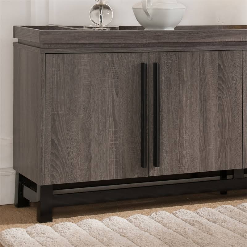 Distressed Gray Wood Buffet B483