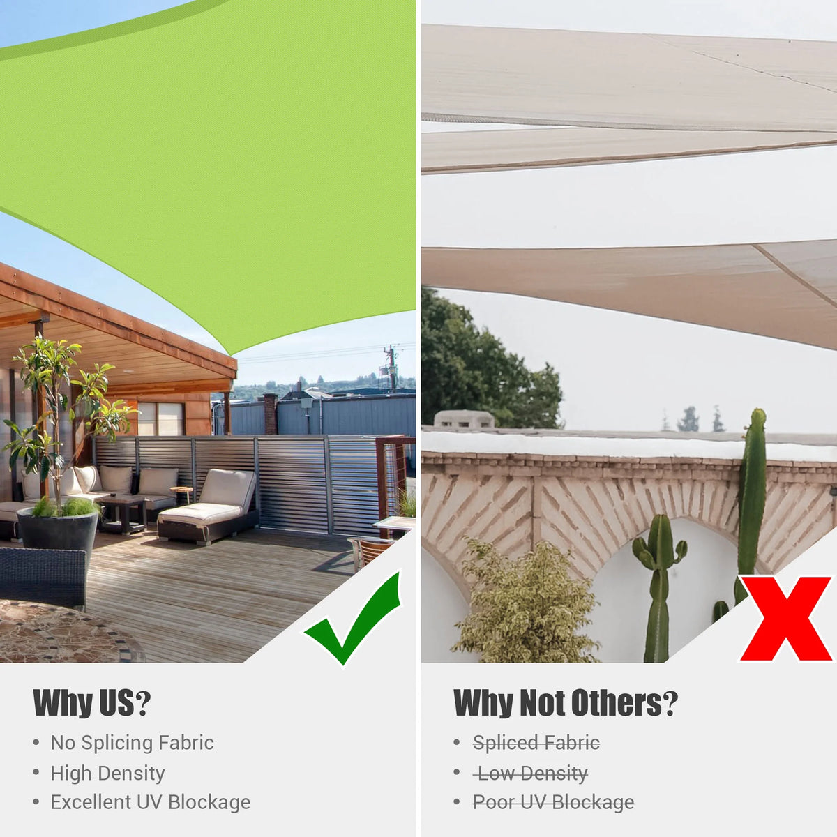 Apple Green 12x12Ft 97% UV Block Square Sun Shade Sail D73211