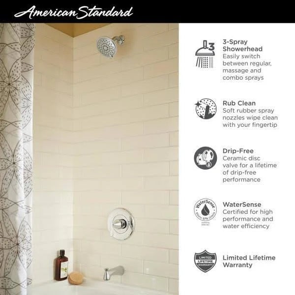 Brushed Nickel Tub Shower Faucet A4880