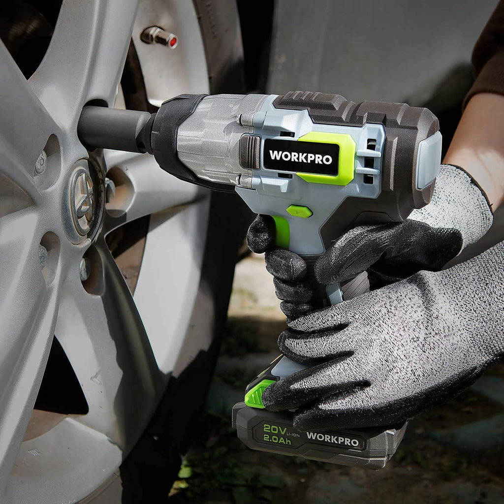 20V Cordless Impact Wrench, 1/2-inch, 320 Ft Pounds Max Torque, 2.0Ah Li-ion Battery with Fast Charger, Belt Clip W880463
