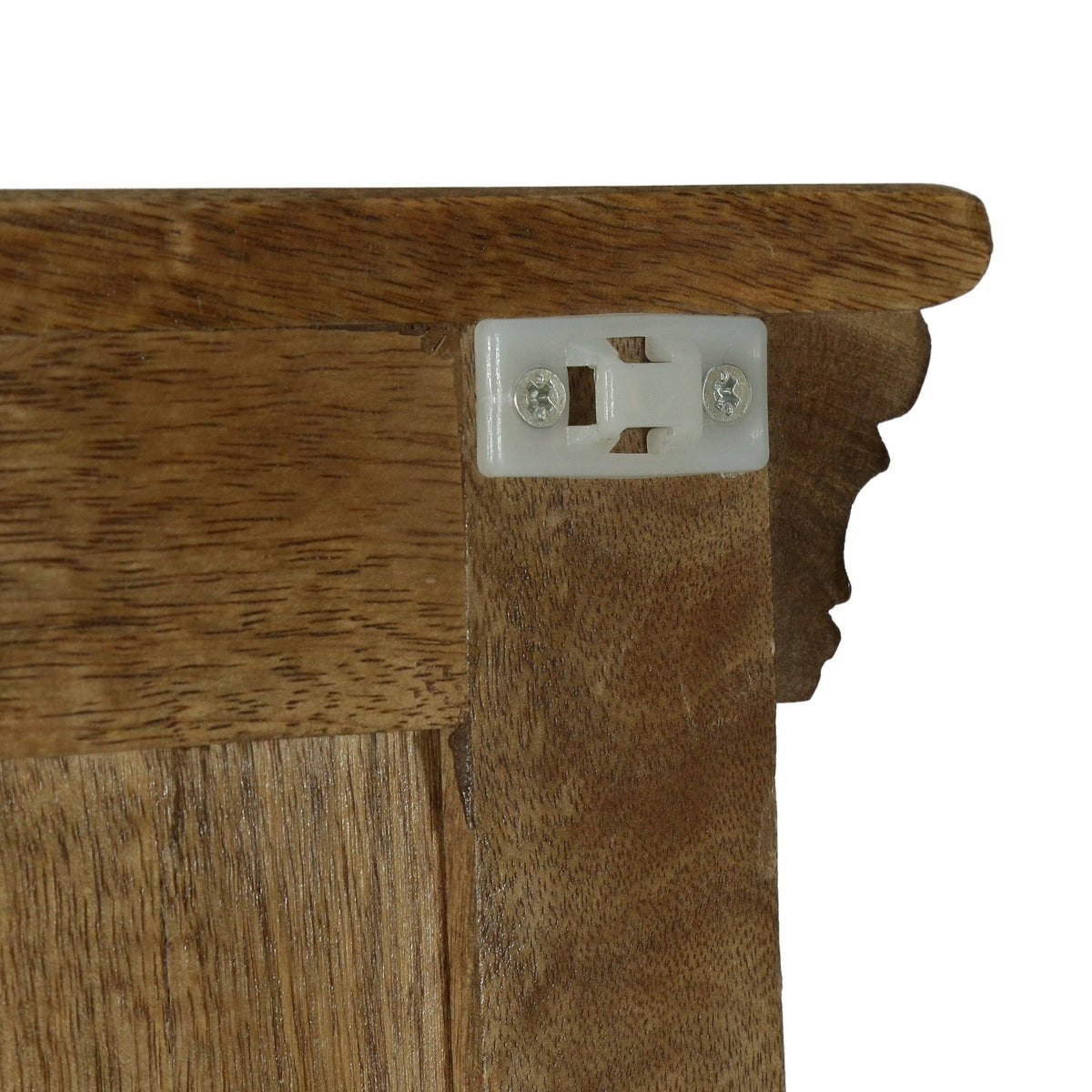 Walnut and Distressed White Mango Wood Bookcase P2737