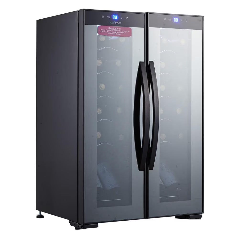 24 Bottle Freestanding Compact Wine Cooler Refrigerator with Digital Control A58085