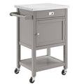 Gray Stainless Steel-Top Kitchen Cart U11773