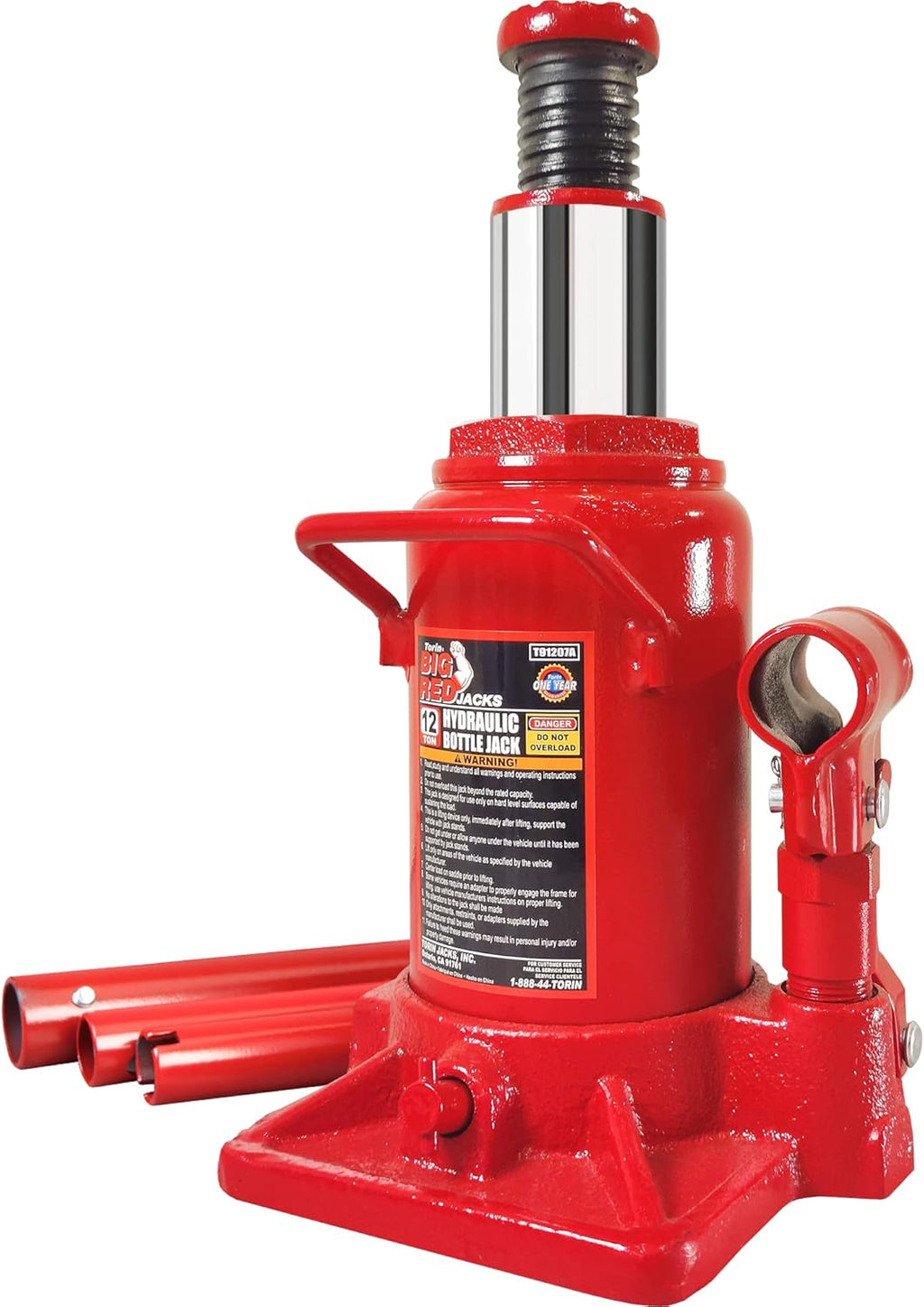 20 Ton Hydraulic Bottle Jack, Red, Pack of 2 G670