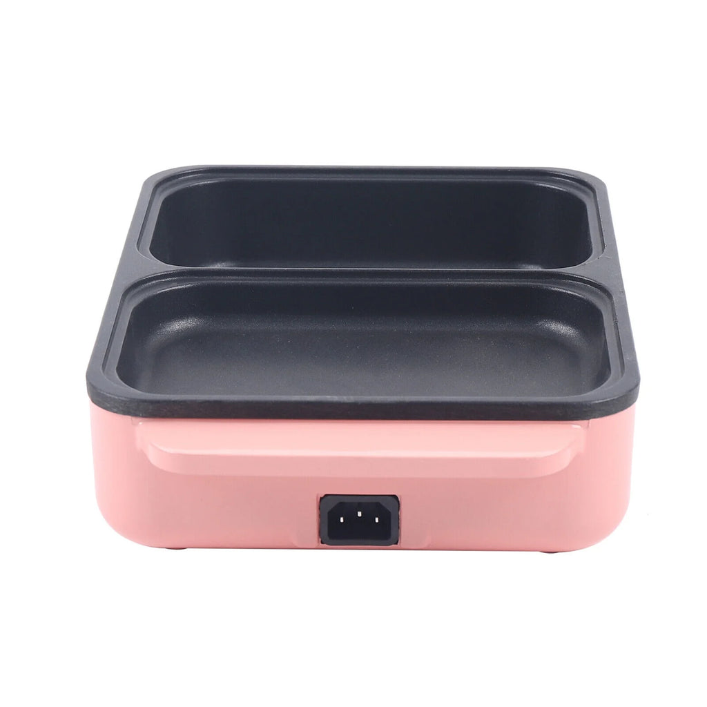 Pink Electric Hot Pot with Grill, Non-Stick Frying Pan F195786