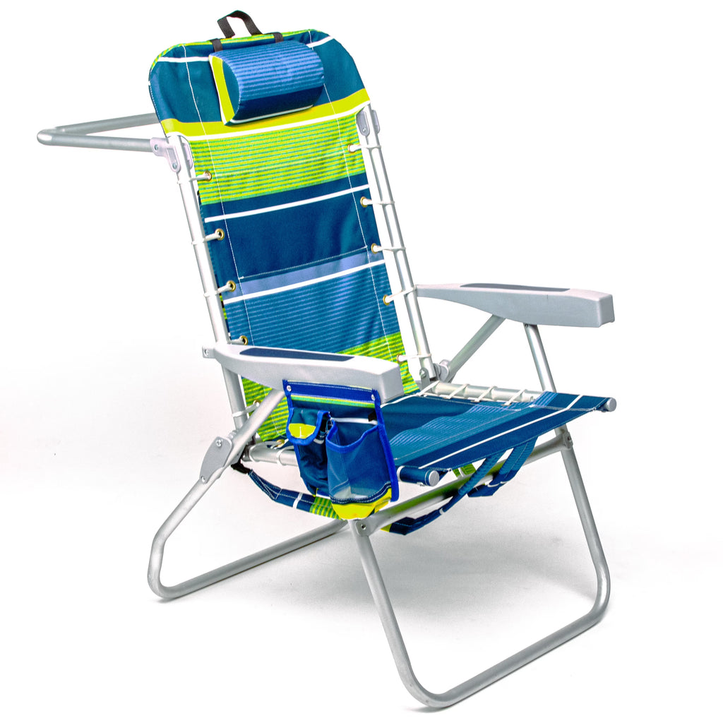 Folding High Beach Chair with Towel Bar V914