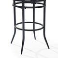 Black Faux Leather Swivel Bar Stool I483