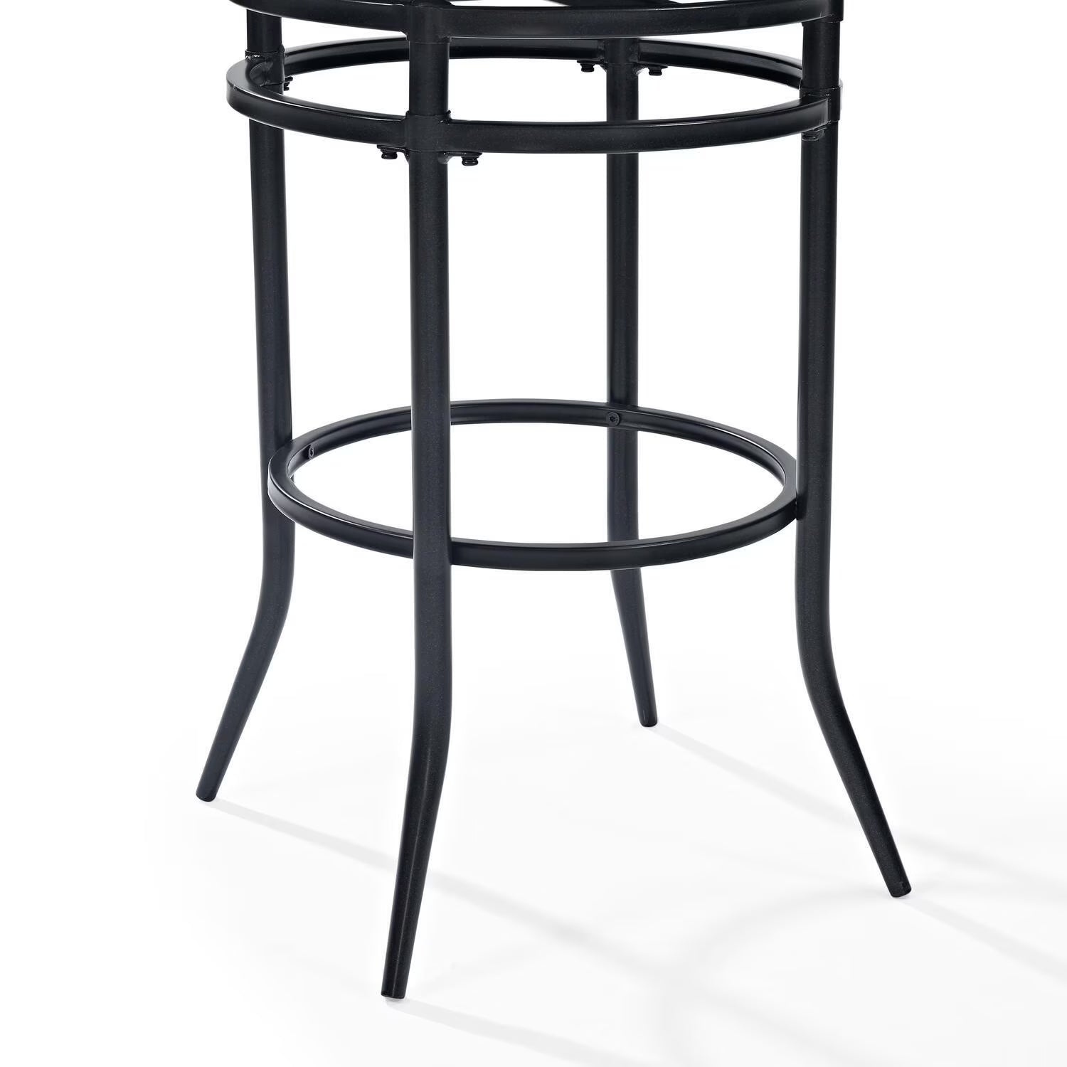 Black Faux Leather Swivel Bar Stool I483