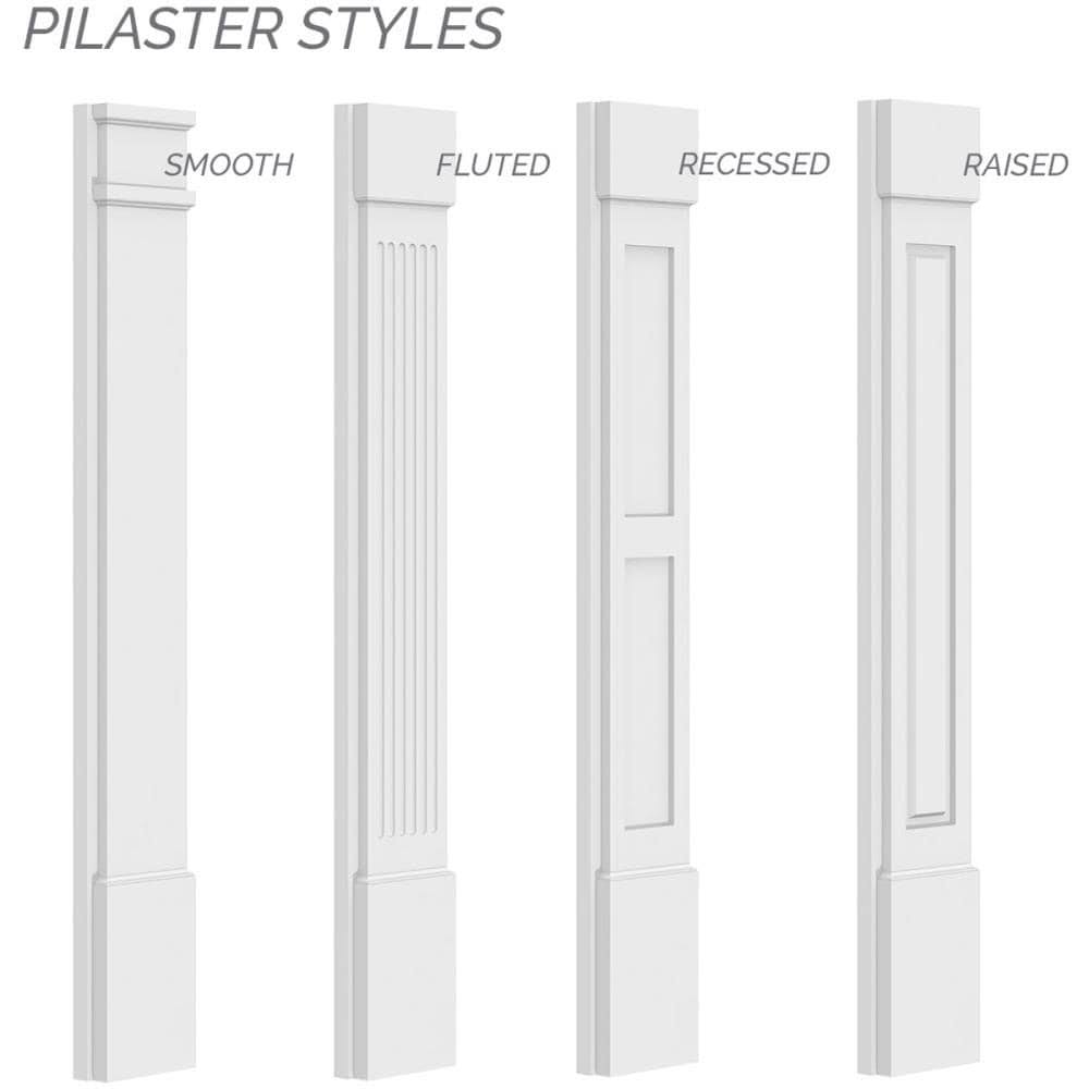 Two Equal Flat Panel PVC Pilaster C73682