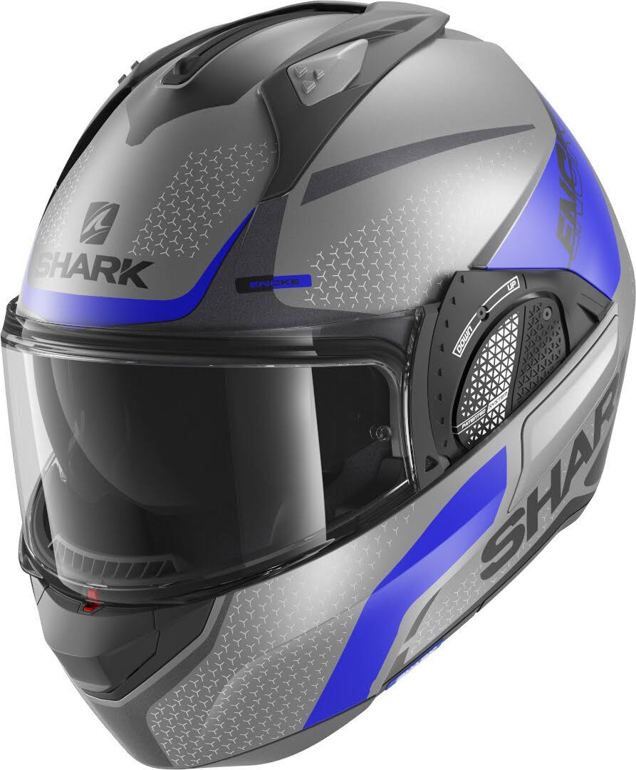 Anthracite Blue Black Helmet Size S J614