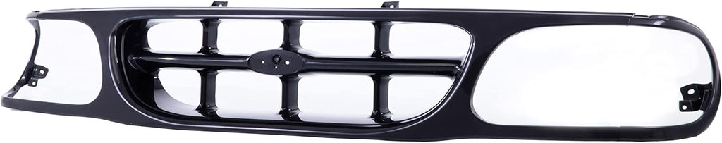 Front Black Shell Grille Assembly Grill And Insert With Emblem Provision For Ford Explorer 1995-2001 O621331