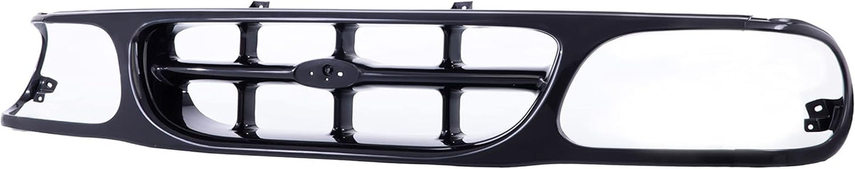 Front Black Shell Grille Assembly Grill And Insert With Emblem Provision For Ford Explorer 1995-2001 O621331