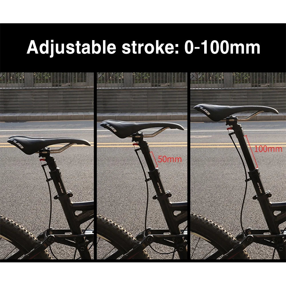Mountain Bike Seat Post with 27.2mm Adjustable Dropper and Remote Control Suspension J3836