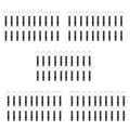 Black Aluminum Whistle 100 Pack with Keychain H836